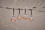 Nkuku CHRISTMAS DECORATIONS Nevasa Baubles - Clear & Antique Copper (Set of 4)