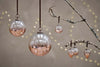 Nkuku CHRISTMAS DECORATIONS Nevasa Baubles - Clear & Antique Copper (Set of 4)