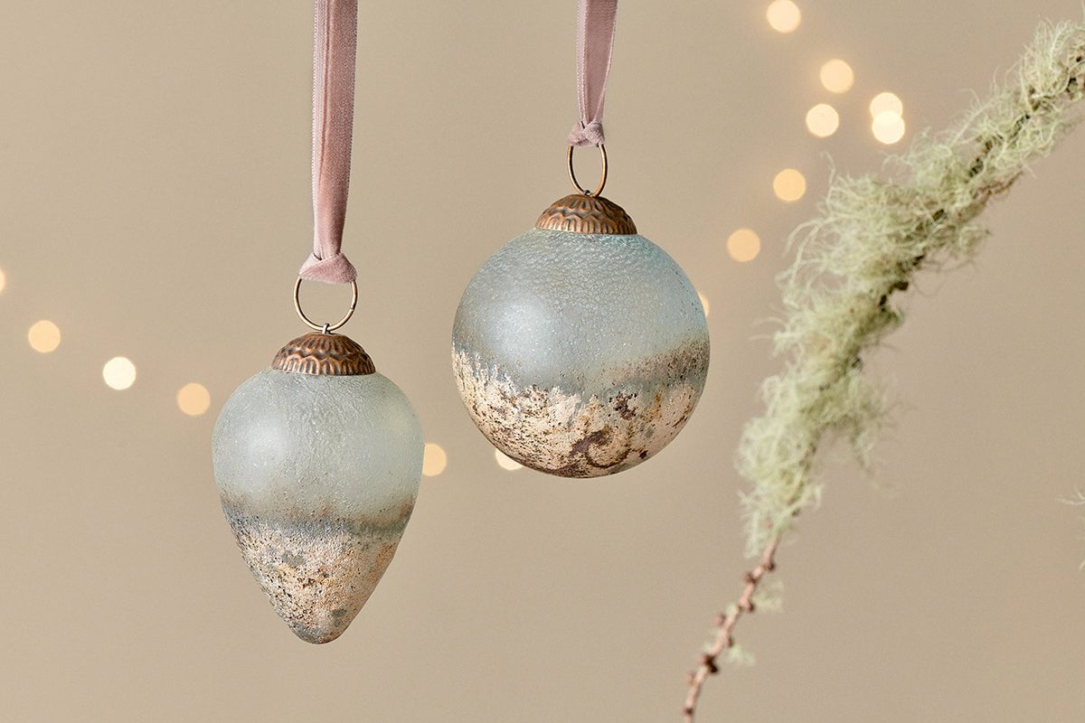 nkuku CHRISTMAS DECORATIONS Ngolo Baubles - (Set of 4)