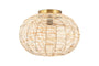 nkuku LIGHTS Noko Rattan Flush Ceiling Light