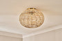 nkuku LIGHTS Noko Rattan Flush Ceiling Light