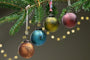 nkuku CHRISTMAS DECORATIONS Oko Baubles (Set of 4)