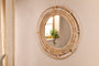 nkuku MIRRORS WALL ART & CLOCKS Pamelia Round Cane Mirror - Small