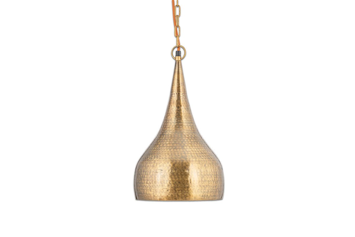 nkuku LIGHTS Quinn Hammered Metal Pendant - Small