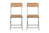 nkuku OUTDOOR LIVING Rishikesh Reclaimed Wood & Iron Folding Chairs - Set Of 2