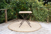 nkuku OUTDOOR LIVING Rishikesh Reclaimed Wood & Iron Folding Table