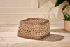 nkuku STORAGE & HANGING ACCESSORIES Shimla Square Seagrass And Palm Leaf Basket