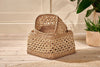 nkuku STORAGE & HANGING ACCESSORIES Shimla Square Seagrass And Palm Leaf Basket