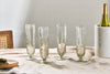 nkuku GLASSWARE Sigiri Champagne Glass - Clear - (Set of 4)