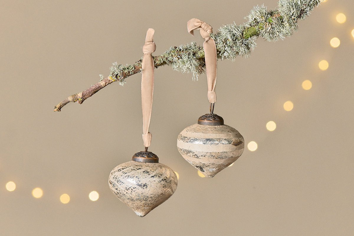 nkuku CHRISTMAS DECORATIONS Suhana Baubles - Small - (Set of 4)