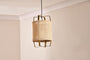 nkuku LIGHTS Vedalai Jute And Metal Frame Pendant - Small