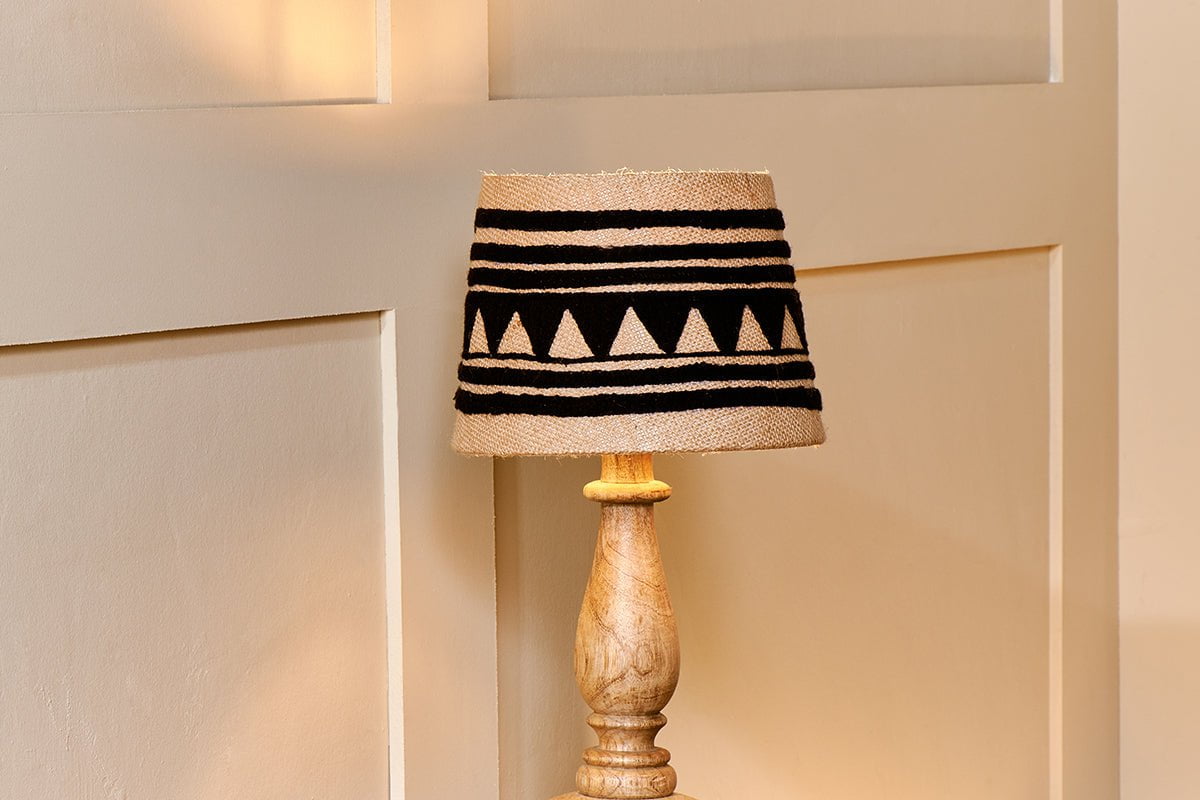 nkuku LAMPS AND SHADES Yongana Jute Pattern Lamp Shade